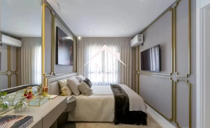 Imagem Apartamento de 45m c/ hall privativo,2 dormitórios, terraço, piscina coberta, deck, beach tennis, brinquedoteca, fitness, sauna, espaço gourmet