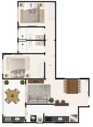 Imagem APARTAMENTO COM 77.3 m² - CENTRO - MONGAGUA SP