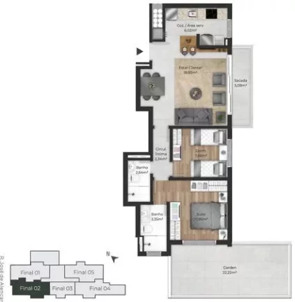 Imagem Apartamento com 2 Quartos à Venda, 75 m² em Menino Deus - Porto Alegre