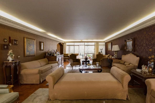 Imagem Apartamento com 397m², no Jardim América, amplo living com terraço, hall, lavabo, home theater/es...