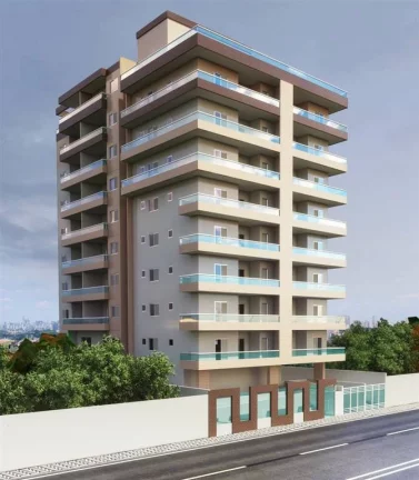 Imagem Apartamento com 1 dorm, Mirim, Praia Grande - R$ 319 mil, Cod: 2460