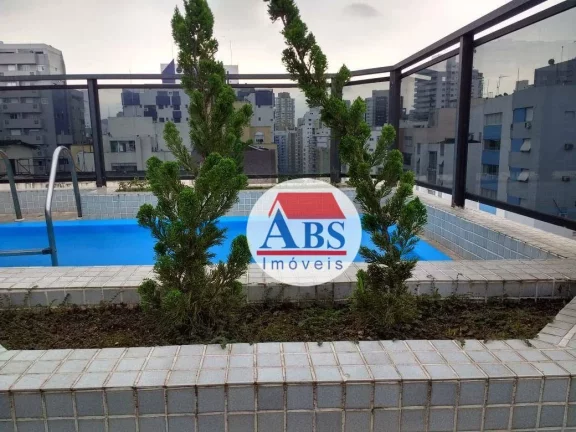 Imagem Cobertura com piscina e churrasqueira Praia Boqueirão em Santos