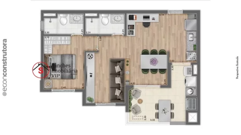 Imagem APARTAMENTO NA VILA PRUDENTE A 350 METROS DO METRÔ. 2 OU 3 DORMITÓRIOS. PLANTAS DE 44 A 67 METROS. VAGA DE GARAGEM E VARANDA GOURMET.