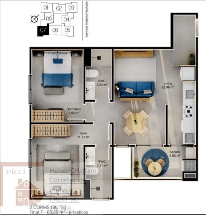 Imagem Lançamento em CACUPÉ|Apartamento de alto padrão|2 quartos c/ suite