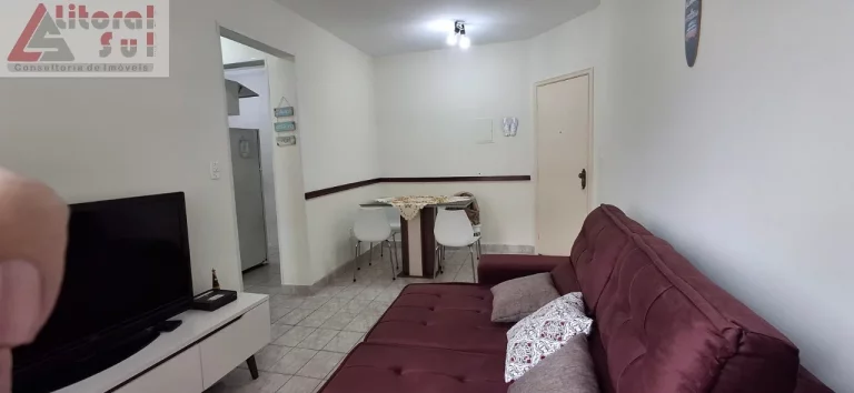 Imagem Excelente oportunidade de investimento: Apartamento à venda em Praia Grande-SP, Aviação! 1 quarto, 1 sala, 1 banheiro, 1 vaga, 50m².