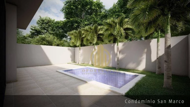 Imagem Casa no condomínio San Marco com três suítes e piscina