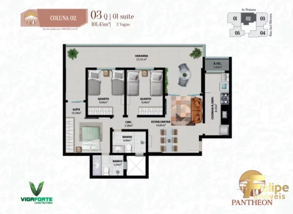 Imagem UM PERFEITO APARTAMENTO DE 3 QUARTOS PARA TODA A FAMÍLIA NA PRAIA DO MORRO / GUARAPARI - ES