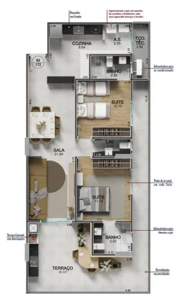 Imagem APARTAMENTO COM 108.37 m² - REAL - PRAIA GRANDE SP