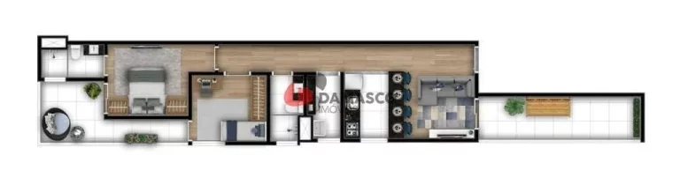 Imagem Apartamento à venda 2 Quartos, 1 Suite, 1 Vaga, Campestre, Santo André - SP