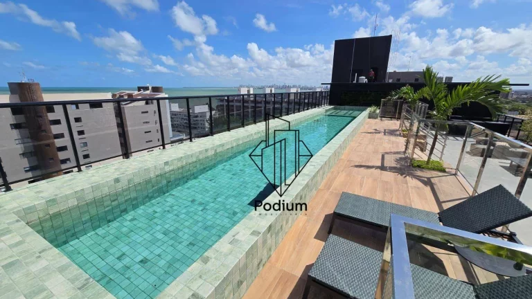 Imagem Flat com vista definitiva para o mar no Bairro Ponta de Campina/Cabedelo- FL0808.