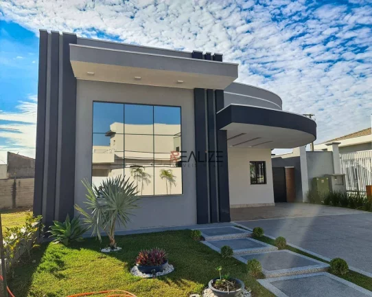Imagem Casa moderna com 3 suítes e escritório à venda, 235 m² por R$ 2.250.000 - Condomínio Maria Dulce - Indaiatuba/SP