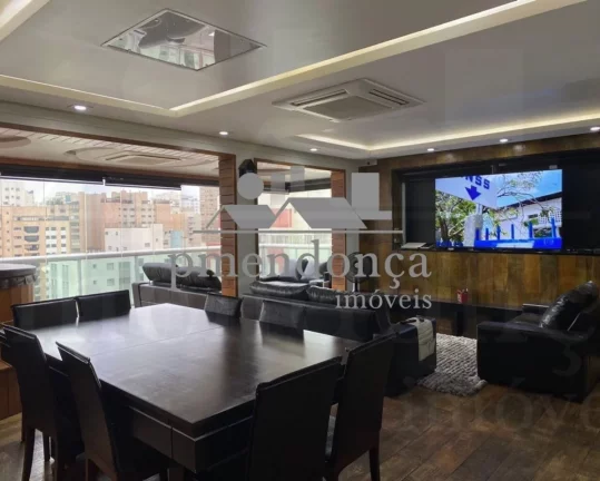 Imagem Cobertura duplex, totalmente reformada, living para 02 ambientes, piso em porcelanato, lavabo, 04 su...
