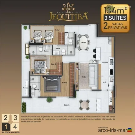 Imagem Apartamento com 3 dormitórios à venda, 134 m² por R$ 1.372.512,00 - Canto do Forte - Praia Grande/SP
