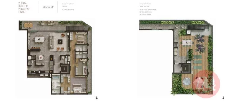 Imagem Luxuoso apartamento com suíte, vagas e infraestrutura.