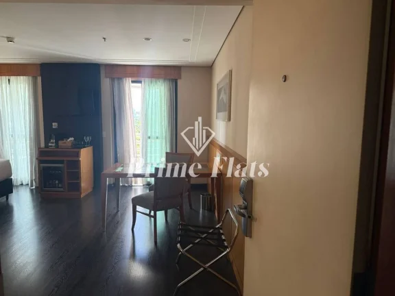 Imagem Flat disponível para venda no Meliá Jardim Europa no Itaim Bibi, com 35m², 1 dormitório e 1 vaga de garagem
