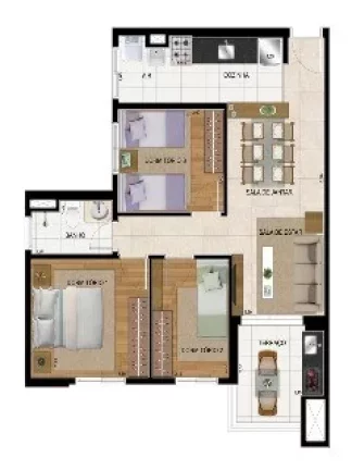 Imagem Apartamento de 3 quartos e 2 banheiros no Condomínio Prime House, São Bernardo do Campo-SP, Independência. Venha conferir!