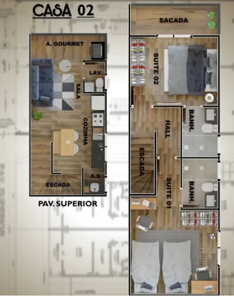 Imagem CASA COM 80 m² - MIRIM - PRAIA GRANDE SP