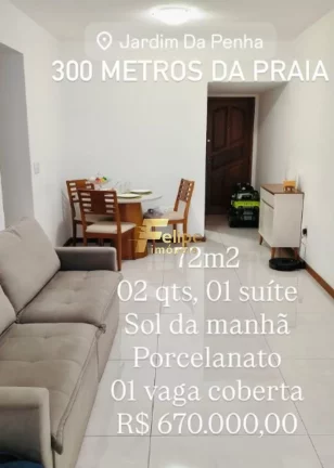 Imagem LINDO APARTAMENTO DE 02 QUARTOS, SENDO 01 SUÍTE E SOL DA MANHÃ, À VENDA EM JARDIM DA PENHA, VITÓRIA/ES!