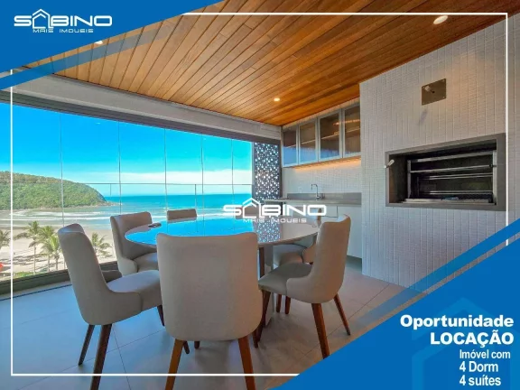 Apartamento Pé na Areia para Locação, com 4 Dormitórios 4 Suítes 140m² - Riviera de São Lourenço - Bertioga SP