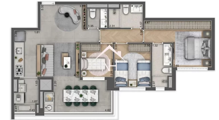 Imagem Apartamento no Brooklin de 84m c/3 dormitórios(1suíte),1 vaga,terraço gourmet,Bar,brinquedoteca,piscinas,bicicletário,coworking,fitness,playground,spa