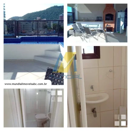 Imagem Cobertura Triplex com Piscina Privativa na Enseada. Permuta por Casa Santos