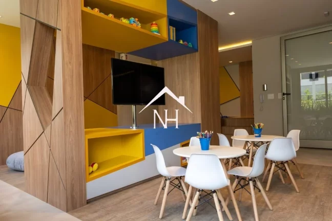 Imagem Apartamento de 113m c/ 3 suítes, 3 vagas, terraço gourmet integrado ao living, sauna, brinquedoteca, piscina, fitness, quadra, churrasqueira, solarium