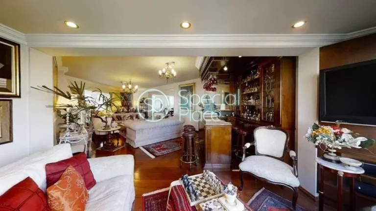 Imagem Ótimo apartamento à venda no Campo Belo - Área: 273m² - Living amplo para vários ambientes, com...