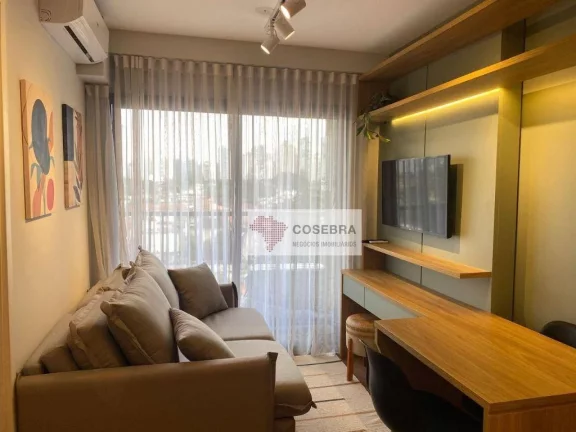 Imagem Apartamento com 2 dormitórios para alugar, 33 m² por R$ 4.900,67/mês - Brooklin - São Paulo/SP