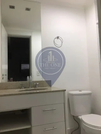 Imagem Apartamento à venda ou locação no Centro de SP: 1 quarto, 1 sala, 2 banheiros, 1 vaga de garagem, 46m² de área.