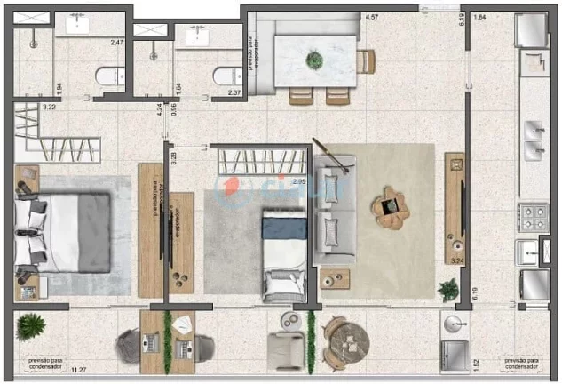 Imagem Studio à venda 1 Quarto 28.59M Gávea Rio de Janeiro - RJ | Parque Sustentável da Gávea - Residencial - Fase 1