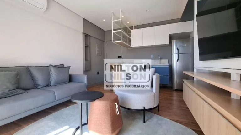 Imagem Apartamento com 1 dormitório para alugar, 38 m² por R$ 4.200,00/mês - Cambuí - Campinas/SP