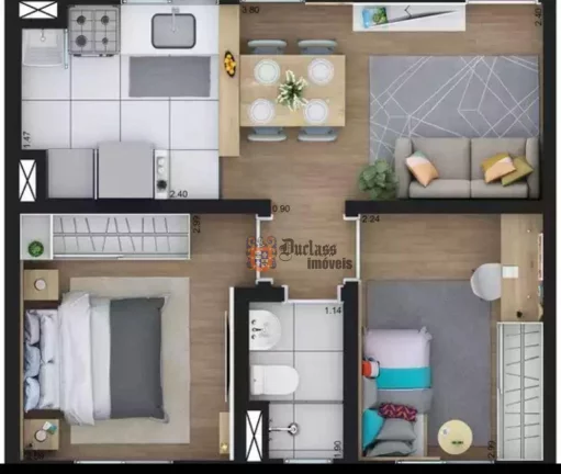 Imagem Apartamento com 2 dormitórios à venda, 58 m² por R$ 230.000 - Chácaras Assay - Hortolândia/SP