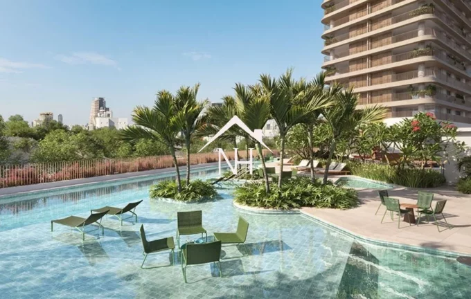 Imagem duplex de 300m c/ 3 suítes,3 vagas,terraços coberto e descoberto c/jacuzzi,brinquedoteca,piscinas,quadra de areia,pilates,pet place,sauna,fitness