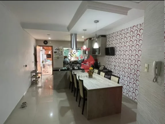 Imagem Sobrado estudo permuta ,Mobiliado , 3 dorm, 1 suíte, Quintal, Sacada, 4 vagas,bairro Vila Assunção,Santo André