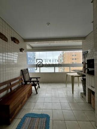 Imagem Apartamento 03 suítes de 123m², vista mar com churrasqueira a carvão, menos de 100 metros do mar no Canto do forte