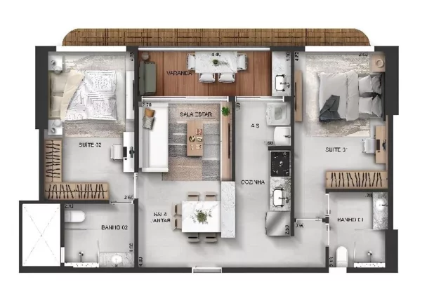 Imagem Apartamento com 2 dormitórios à venda, 66 m² por R$ 698.215,81 - Jardim Oceania - João Pessoa/PB