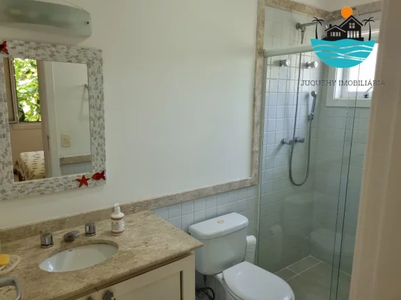 Imagem Aluguel Juquehy Condomínio - Casa em Juquehy com 4 dormitórios, 2 suítes, 150m da praia - Acomodação máx. 8 pessoas | Juquehy Imobiliária.