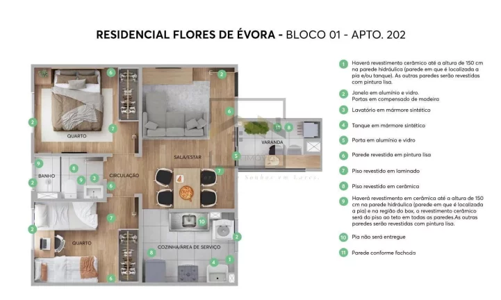 Imagem Apartamento na planta em Forquilhas, São José/SC