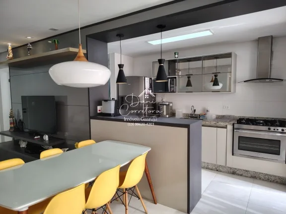 Imagem Imperdível apartamento garden frente mar no Tombo com lazer, 2 quartos, 2 suítes, 2 salas, 3 banheiros, 2 vagas, 150m²!