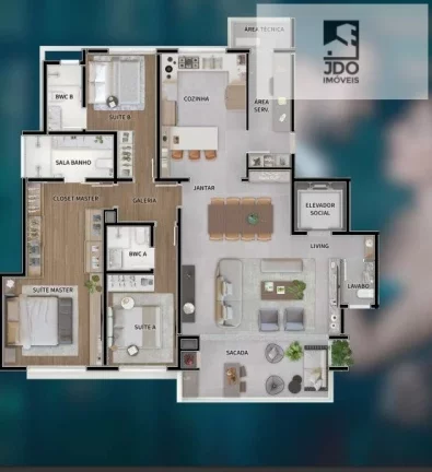 Imagem Apartamento a Venda no bairro Água Verde - Curitiba, PR