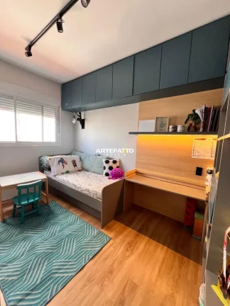 Imagem Apartamento com ar condicionado e móveis planejados,3 dormitórios(1 suite)2vagas