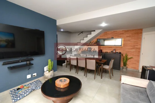 Imagem Conheca TownHouse, Com 3 Dormitórios, sendo 1 suíte 3 banheiros 2 vagas Varanda Lavanderia Churrasqueira Piso Portobello Armários embutidos submetida; Quartos,banheiros,sala,lavanderia e cozinha Clube em condomínio residencial fechado Segurança e portaria