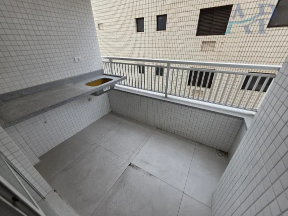 Imagem Apartamento na Guilhermina em Praia Grande com 2 Quartos Frente Mar