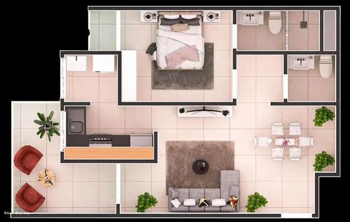 Imagem Apartamento para Venda em Itanhaém, Centro, 1 dormitório, 1 banheiro, 1 vaga