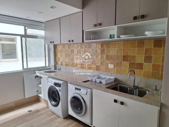 Imagem Apartamento à venda em Guarujá-SP: 2 quartos, 2 suítes, 2 salas, 2 banheiros, 1 vaga, 60 m² na Vila Alzira! Venha conferir!