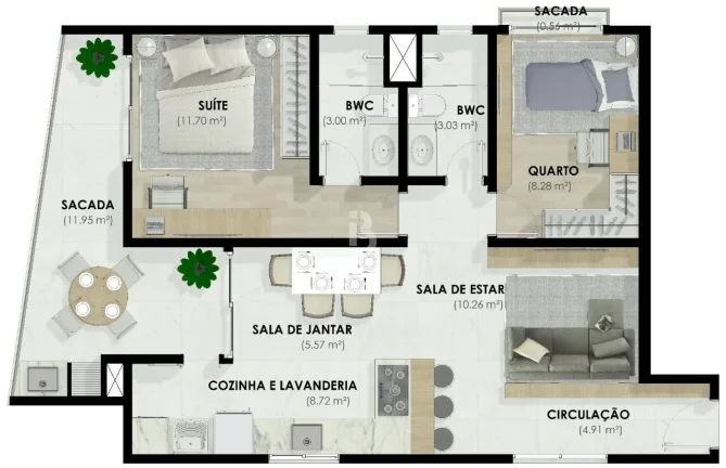 Imagem Apartamento em Bacacheri, Curitiba/PR