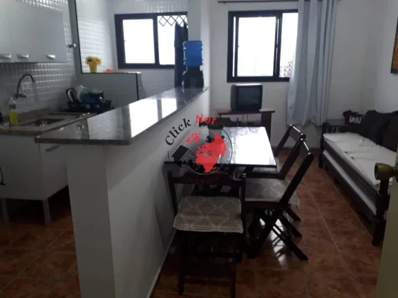 Imagem Apartamento com 1 dormitório à venda localizado a 800 metros da praia no bairro Ocian, Praia Grande