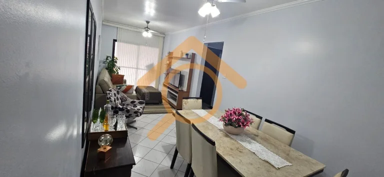 Imagem Imperdível! Apartamento à venda em Praia Grande-SP, Canto do Forte. 2 quartos, 1 suíte, 2 salas, 3 banheiros, 1 vaga. Condomínio Palm Beach, a 300m da praia.
