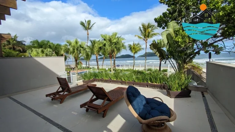 Imagem Aluguel Anual Pé na areia Juquehy, Aluguel temporada, com 3 suítes, Churras. piscina , máx. 08 pessoas | Juquehy Imobiliária