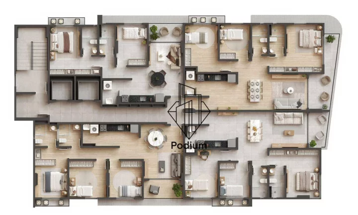 Imagem Apartamentos em Condomínio Club com varanda / sacada a aproximadamente 600m da praia de Tambaú -AP2734.